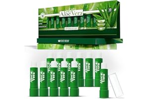 Set di 12 Balsami Per Labbra Aloe Vera, Trattamento Labbra Beauty4Britain, Scatola Da Esposizione, Unisex