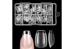 Extra Kurz Sarg Nageltips für Gelnägel, Venares 120 Stück Full Cover Nail Tips Nägel 12 Größen Soft Gel Press on Nails Tips für Gelnägel, Künstliche Nägel Kurz XS