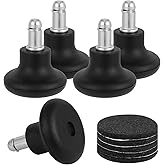 Fuyamp Office Chair Bell Glides Replacement, 5 Packs 2 Inch Caster Wheels Replacement with Felt Pads for Furniture, Floor Cha