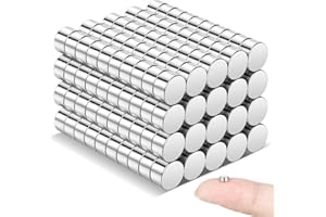 Wukong 200Pcs Imanes pequeños de nevera, 4x2mm Mini imanes de Neodimio Redondos para refrigerador, Oficina
