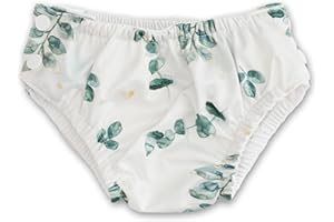 ‎HINZLING Hinzling Schwimmwindel Eukalyptus (S - 56/62/68)– Nachhaltig, Auslaufsicher – Schwimmwindel Baby, Made in Europe – Material komplett recycelt