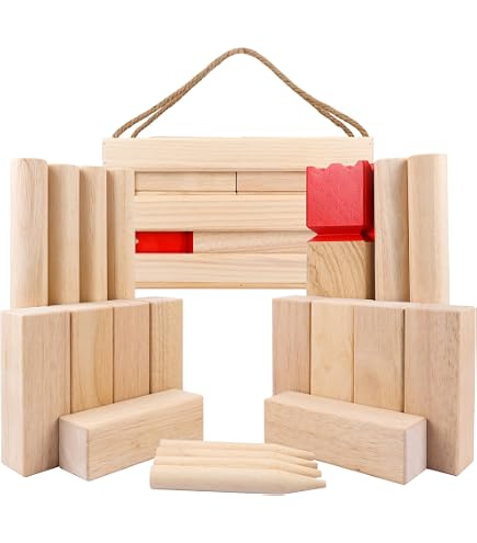 jpv games Kubb Spiel Gummibaum [Vergleichstest-Sieger] Deutsche Kubb  Bund-Gre (DKubbB) XL - 7.8kg : Amazon.de: Spielzeug