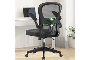 YONISEE Office Chair - Ergonomic Office Chair with Adjustable Padded Armrests, Lumbar Support Executive Chair Cushion Comfortable Swivel Chair for Home Office