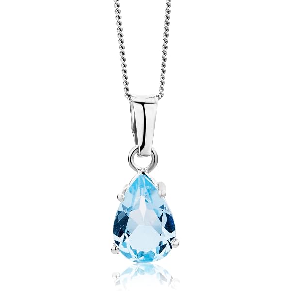 Collana Donna Oro 9kt 375 Con Pietra Preziosa E Diamanti - Topazio, Ametista O Granato - Gioiello Elegante 45 Cm