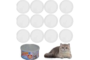 ARROMI 12 Stück Dosendeckel 400g, Deckel für Dosen, Transparent Deckel für Dosen, Waschbar Dosenverschluss Dosendeckel Hundefutter, Katzenfutter Deckel, Deckel für Katzenfutter, Dosen Deckel