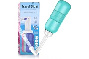 Thegreen Po Dusche Tragbares Bidet 450ml, 2-In-1Popodusche Mit Doppeldüse Einfach Zu Bedienen Und Zu Reinigen, Po Dusche Persönliche Hygiene, Reisen Und Postpartale Pflege, Badradio Portable (Green)