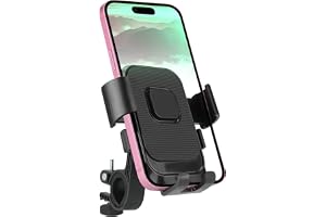 Noaxylic Mobiltelefonhållare cykel, 360° vridbar styre hållare mobiltelefonhållare motorcykel vibrationssänkning, motorcykel