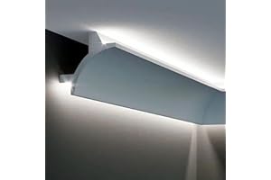 ETERNAL PARQUET CORNICE A SOFFITTO con predisposizione LED 90x90x2000mm in POLIMERI - Polistrutturato (prezzo al metro)
