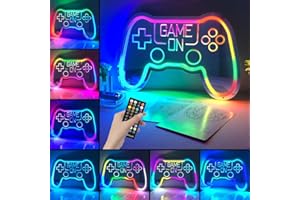 BDUN Gamer Neon Sign, Game Controller Neon Sign for Gamer Room Decor, Gaming Neon Sign for Young Boy Room Decor, LED Game Neon Sign Wall decor - Nice Gift for Game Boys