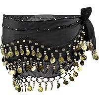 5 Paia Di Bracciali Con Monete Per Danza Del Ventre: Set Da 10 Pezzi In Chiffon, Colori Vivaci (viola, Blu, Rosa, Verde, Giallo). Accessori Per Ballerine Orientali