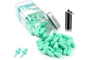 VeoryFly Soft Foam Ear Plugs for Sleep, 122 Pcs 38 dB Highest SNR, Ear Plugs for Sleeping Noise Cancelling, Reusable Comfortable Hearing Protection Foam Earplugs for Sleep, Snoring, Work, Lound Noise