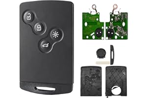 LMD Clé Carte + électronique Vierge 4 Boutons à Programmer pour Renault Mégane 3 Laguna Scenic Koleos Clio