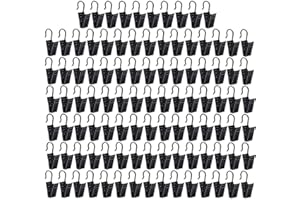 ASTARFAVOR 100 Piezas Clips de Cortina con Gancho Negro, Clips de Gancho de Metal, Clips de Cortina de Ducha para Fotos, Decoración del Hogar