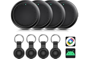 LOCLYNX Air Tracker Tag Schlüsselfinder,4 Pack Android Smart Tag kompatibel mit Google Mein Gerät Finden (Android NUR),Air Tag Schlüsselfinder Bluetooth Tracker für Schlüssel,Gepäck,Taschen