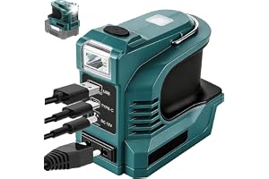 220 W batteriväxelriktare kompatibel med Makita 18V batteri | DC 18 V till AC, 220 V, bärbar strömadapter med -kontakt, DC, 12 V och LED-lampa