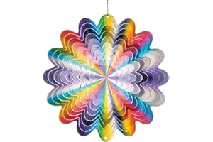 CIM Mobile en Acier - Rainbow Circle - Ø15cm - Mobile à Suspendre Qui Tourne Facilement au Vent, Couleurs Brillantes – y Compris système de Suspension – très Belle décoration des pièces