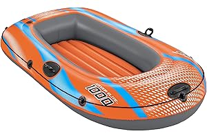 Bestway Inflatable Boat, Kondor Elite 1000, One-Man Raft with Heavy Duty Handles Orange