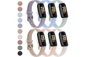 Meliya 6Pack Straps Compatible with Fitbit Inspire 3 for Women Girl Kids, Adjustable Soft Silicone Sport Replacement Wristband for Fitbit Inspire 3 Tracker Straps