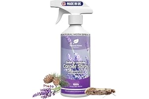 NATURAL HOME SOLUTIONS Natural Carpet Moth Killer Cedar & Lavender Treatment For Larvae Cockroaches Silverfish Spiders Ants Bed Bugs Lice Ticks Fleas Made in the UK