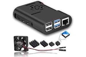 MazerPi Raspberry Pi 4 Case, Raspberry Pi Case with Cooling Fan, Raspberry Pi 4 Heatsink for Raspberry Pi 4 Model B, Pi 4B, Pi 4