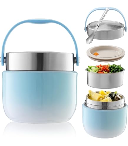 Lunch Box Isotherme Repas Chaud 1000ml Boite Alimentaire Isotherme