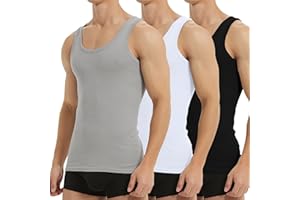 Falechay Canottiera Uomo Pacco da 5 100% Cotone Elasticizzato Fitness Canottiera Sportiva