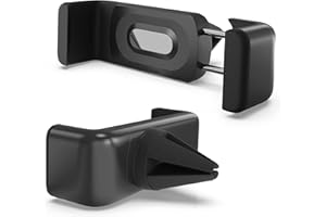 N NEWTOP Supporto ST08 Pinza Nero Porta Telefono Bocchette Aria Macchina da Auto Camper Camion Stand Reggi Universale Cellulare Largo max 8cm per Samsung Xiaomi Huawei Oppo Vivo Realme Honor Asus