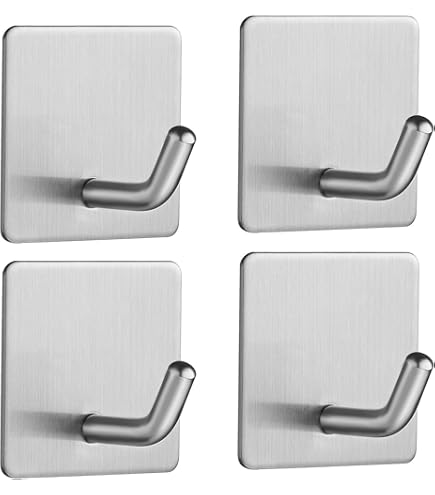 Toilettenpapierhalter & Haken Ohne Bohren - 2-tlg. Set Edelstahl