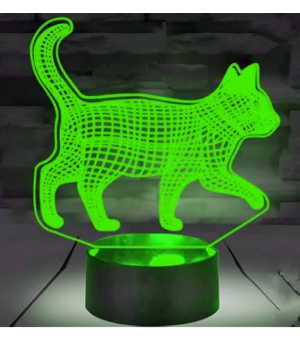 3D Pistolen-Lampe – LED Nachtlicht Mit 7 Farben, USB-Betrieb, Acryl-Illusion