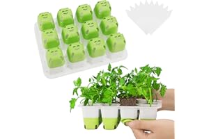 XMASNEED Serre d'intérieur - Bac de culture réutilisable - En silicone - Pour démarrer les graines de plantes - Avec cellules pop-out flexibles