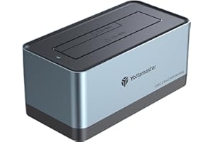 Yottamaster Hard Drive Docking Station, USB 3.0 Docking Station for 2.5/3.5 Inch SATA HDD SSD with Power Supply and A/C Cable Supports 18TB Docking Bases[KD100]