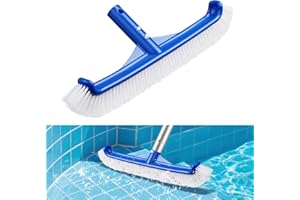 DIELOVEHUA Poolbürste, 43CM Pool Reinigungsbürste, Pool Bürste mit Nylonborsten EZ-Clip, Reinigungsbürste, Poolbesen für Reinigung Pool Wänden, Fliesen, Böden