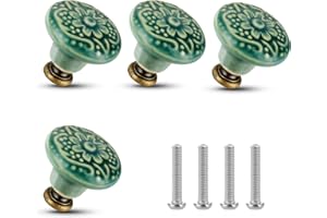 ASTER 4 gałek do szafek w stylu vintage ze śrubami montażowymi dla mebli
