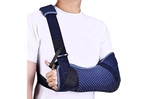 Willcom Armschlinge Schulter, Schulterstütze mit Taillengurt für Männer und Frauen, Arm Schlinge für Rotatorenmanschettenriss, Hand, Handgelenk, Ellenbogen nach der Operation(Links, L, 102-130CM)