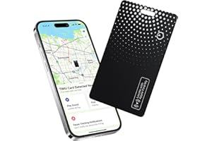 TIMU 2025 Bluetooth Tracker Smart Finder (iOS Only) for Apple Find My, Wallet Tracker iPhone Card, 1.6mm Ultra-Slim, IP68 Waterproof, Air Tag Card for Wallet, Passports, Luggage