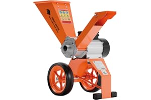 FM4DDE-EU-ADJ 4hk Elektrisk Flismaskin med Roterande Tratt – Direktdrift, Kompakt och Portabel – Flisar grenar upp till 50 mm – Förbättrat Anti-Blockeringssystem – EU-kontakt