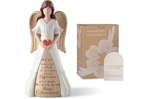 Storieme Retirement Gifts for Women 2025: Happy Retired Present for Woman Friends Nurses Teachers Colleagues Ladies - Angel Figurine Retirement Party Decorations (7.3"/18.5cm)