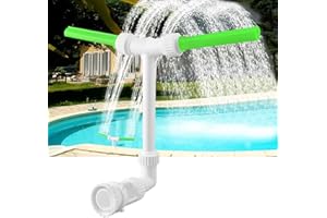 BLYEMICHDI Fontanna basenowa, fontanna zraszająca, regulowana, podwójna, z adapterem, do ogrodu, wysokociśnieniowa pompa strumieniowa, mocowanie (fluorescencja)
