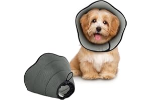 BONTHEE Dog Cone Collar for Dogs After Surgery,Soft Pet Cones for Small Size Dogs,Adjustable Pet Recovery Collars,Elizabethan Collar for Dogs Prevent Licking Wounds and Rashes,Touching Stitches