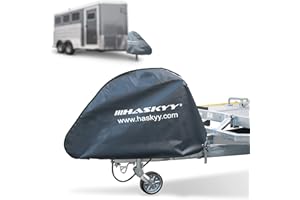 HASKYY Pokrowiec na dyszel XXXL, 130 x 75 cm, wodoszczelny, do przyczep kempingowych, plandeka na samochód ciężarowy, uniwersalna osłona na dyszel, hak holowniczy