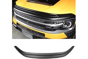 FENQING-Y Haubenabweiser aus Sandstein, Windabweiser, passend für Ford Bronco Sport 2021–2023, Motorhaubenschutz, Insektenabweiser, mattschwarz