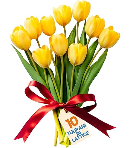 20 Tulipani Artificiali JUSTOYOU In Lattice Effetto Reale - Bianco Per Decorazione Casa E Matrimoni - Foto 5