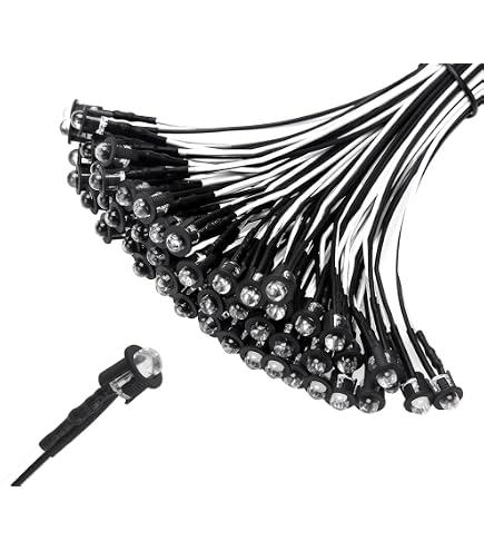 50Pz LED Diodi ad Emissione Luminosa DC 9-12V Luci LED Precablati Diodo