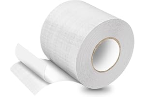 HONGTAISHENG Ruban de Réparation pour Bâches en Tissu, Patchs de Bâche, Ruban de Bâche, PE, 10M*8CM, pour Bâche de Camion, Auvent, Tente, Blanc