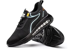 Dmyuki Arbeitsschuhe Herren Damen, Sicherheitsschuhe S3 Leicht Stahlkappenschuhe Wasserdicht Sportlich Schuhe Atmungsaktiv