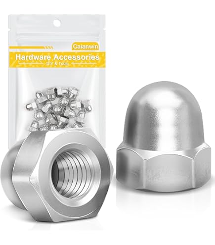 Dado Esagonale Cieco DIN 1587 - Acciaio Inox AISI 304, M5 Passo 0.8, Confezione Da 50 Pezzi