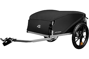 Retrospec Rover Hauler Cargo Bike Trailer | Folding Frame & Weather Resistant Fabric | Large Cargo Carrier | Fits 20” - 29” Bicycle Wheels |