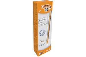 BIC Kids Jumbo Triangular Learner Pencils with Blue Barrels, Extra Large HB Graphite Pencils, Pack of 12