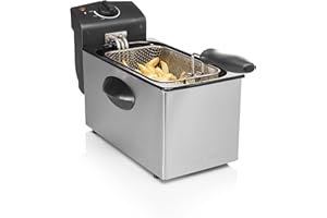 Friteuse Tristar FR-6935 – Contenance de 3 l – Puissance 2 000 W, Acier inoxydable