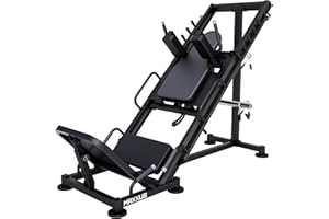 MAXXUS 2 in 1 Pressa per Gambe - Fino a 400kg, Diametro Foro 50/51mm, Telaio in Acciaio, Pedana Regolabile, Confortevole - Hackenschmidt, Macchina per Polpacci, Allenamento Gambe, Leg Press, Squat